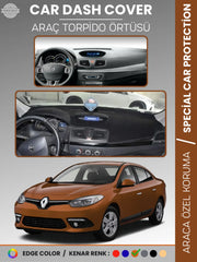 RENAULT FLUENCE NAVİGASYONSUZ KÜÇÜK EKRANLI (2009-2013) Uyumlu Torpido Örtüsü Araca Özel Ön Göğüs Koruma