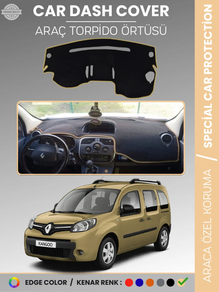 RENAULT KANGOO (2009-2019) Uyumlu Torpido Örtüsü Araca Özel Ön Göğüs Koruma