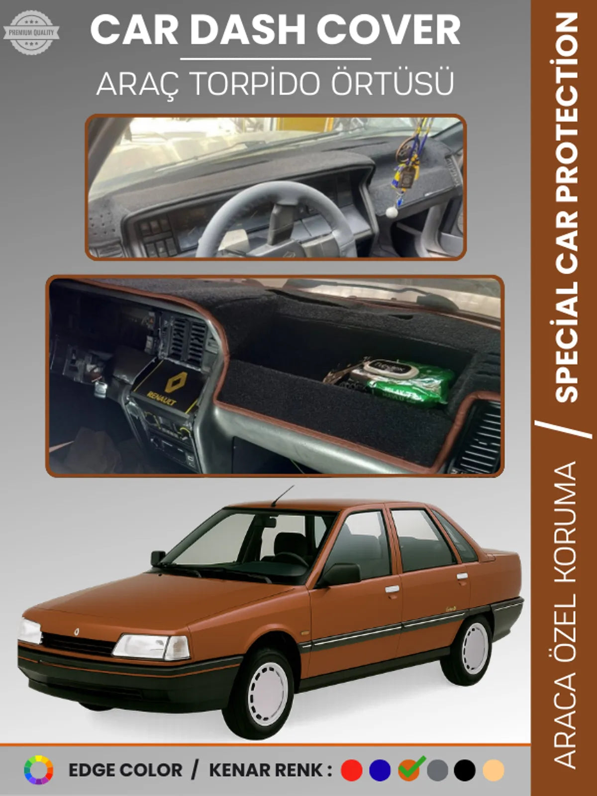 RENAULT 21 CONCORDE Uyumlu Torpido Örtüsü Araca Özel Ön Göğüs Koruma