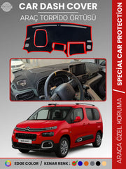 CITROEN BERLİNGO (2018-20025) Uyumlu Torpido Örtüsü Araca Özel Ön Göğüs Koruma