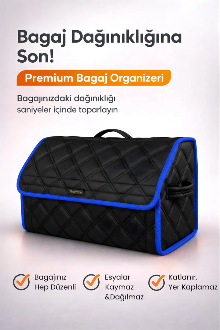 Oto Bagaj Çantası Çift Kat Deri Su Geçirmez Kaymaz Katlanır Araç Düzenleyici