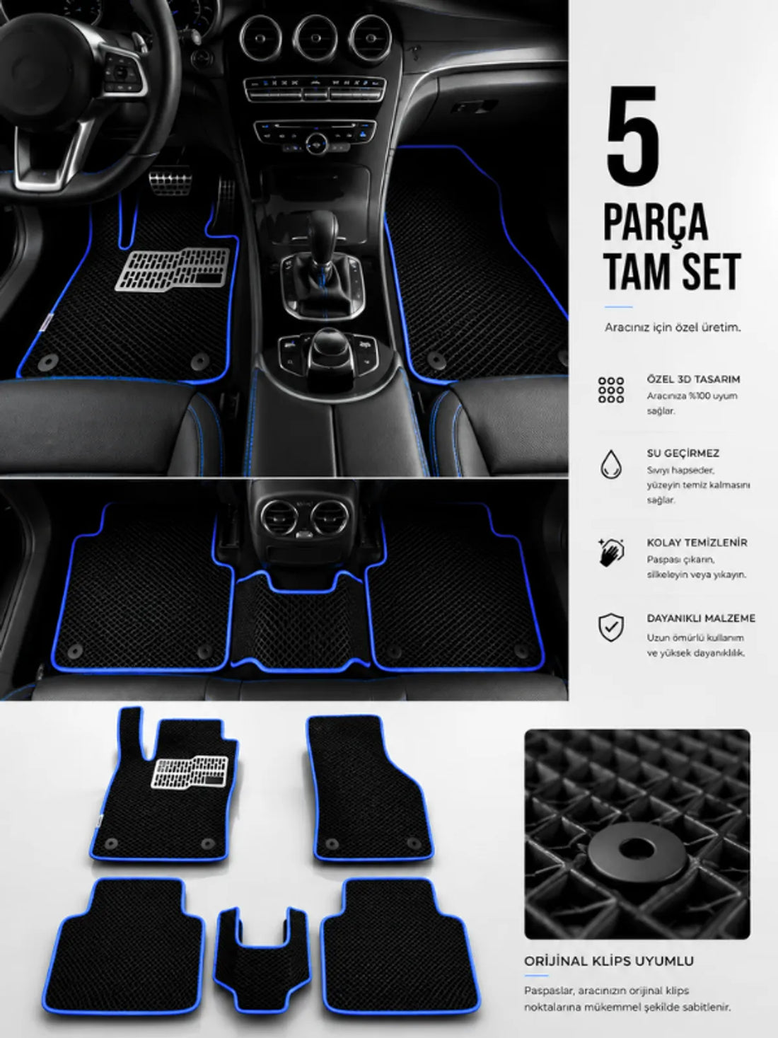 Subaru impreza-Gh (2007-2011) Araca Özel EVA Oto Paspas Seti Topukluk Dahil Tam Set