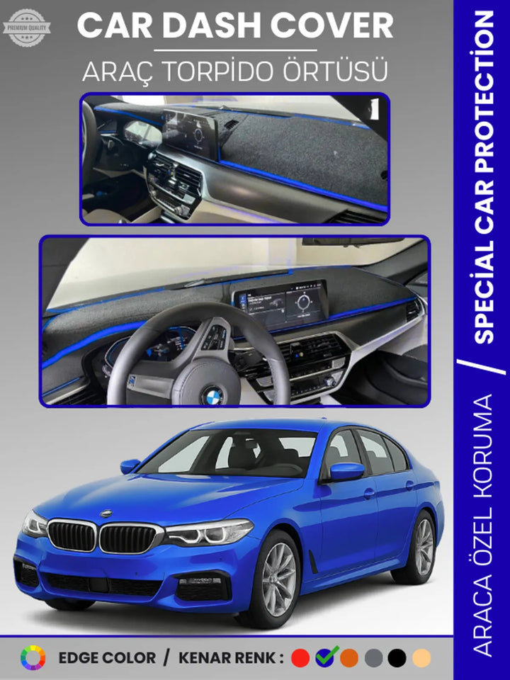 BMW G30 G31 G38 (2017+) Uyumlu Torpido Örtüsü Araca Özel Ön Göğüs Koruma