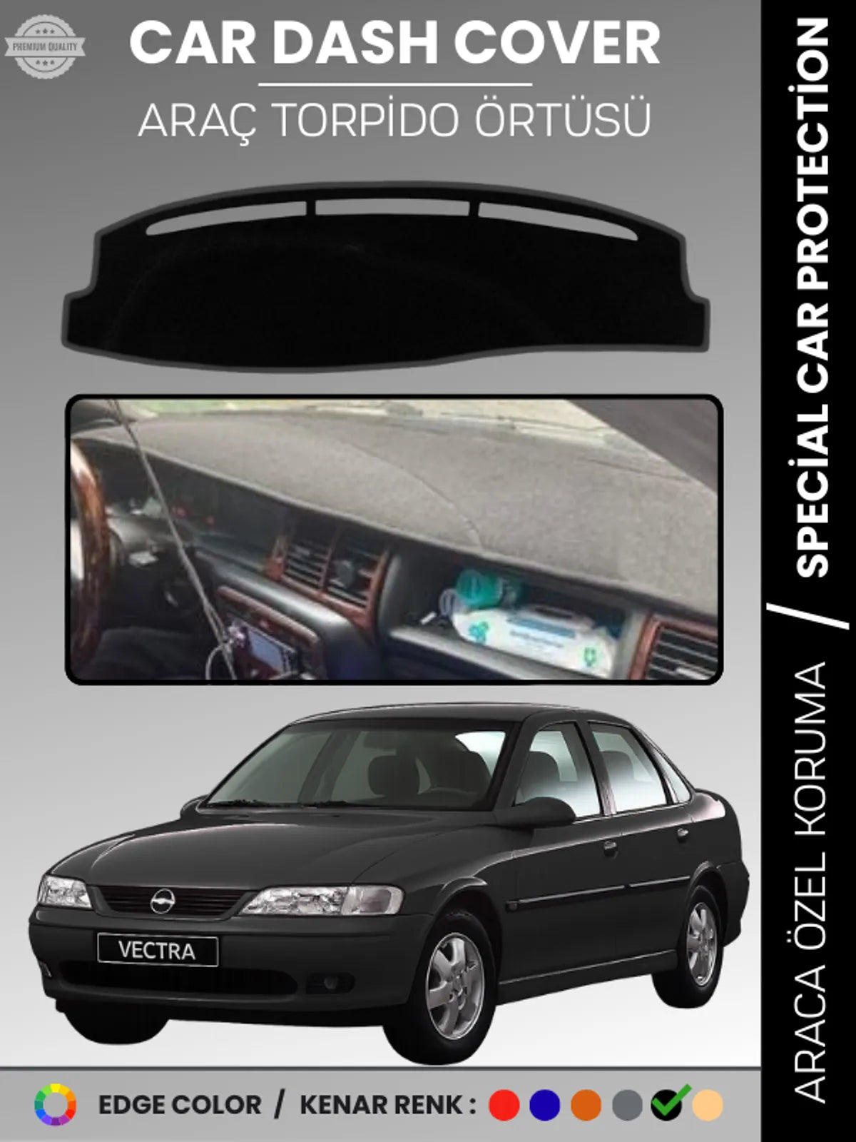 OPEL VECTRA B (1995-2001) Uyumlu Torpido Örtüsü Araca Özel Ön Göğüs Koruma