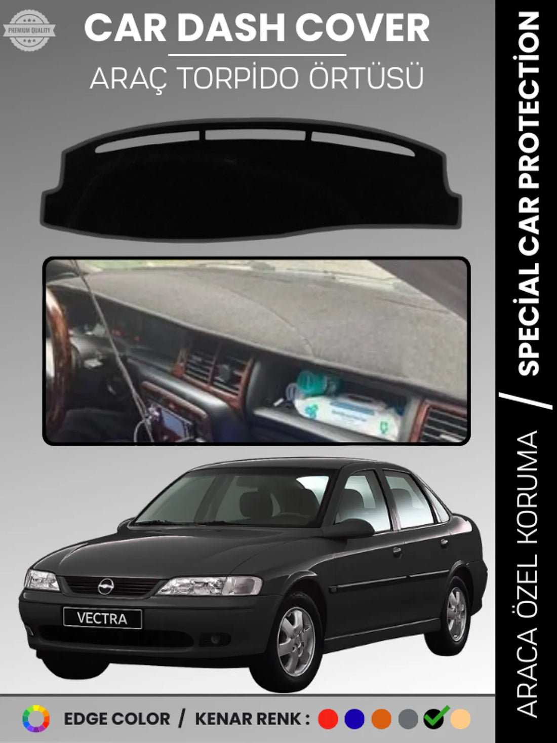 OPEL VECTRA B (1995-2001) Uyumlu Torpido Örtüsü Araca Özel Ön Göğüs Koruma