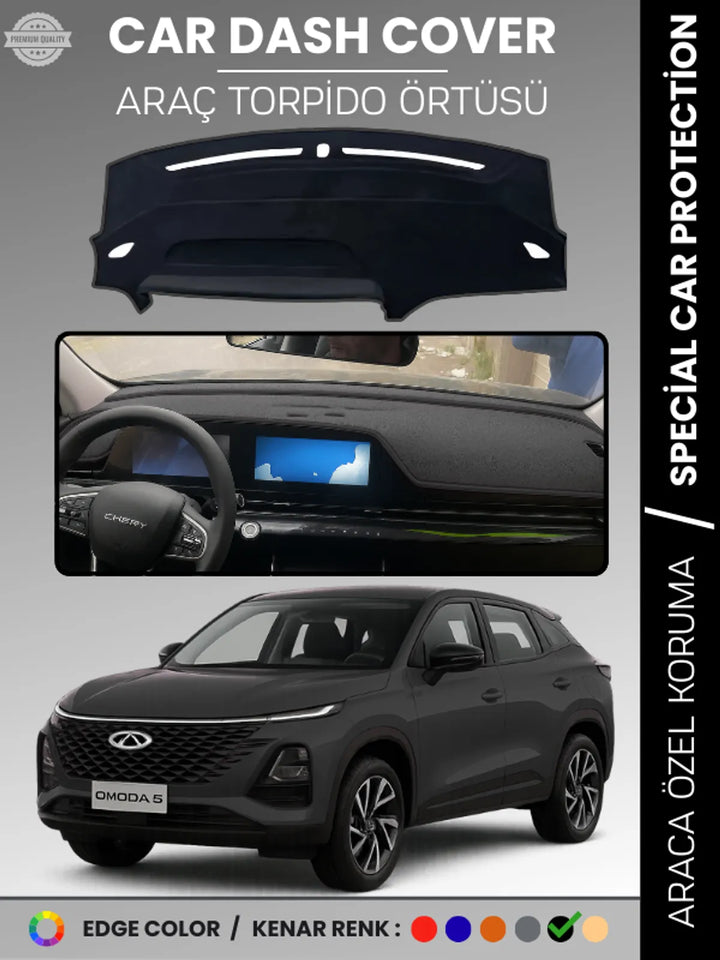 Chery Omada 5 (2022-2025) Uyumlu Torpido Örtüsü Araca Özel Ön Göğüs Koruma