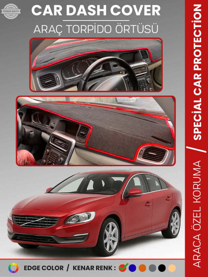 VOLVO S60 (2011-2017) Uyumlu Torpido Örtüsü Araca Özel Ön Göğüs Koruma