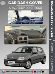 RENAULT CLIO 2 EKRANLI (2001-2012) Uyumlu Torpido Örtüsü Araca Özel Ön Göğüs Koruma