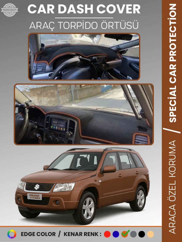 SUZUKİ GRAND VİTARA (2004-2006) Uyumlu Torpido Örtüsü Araca Özel Ön Göğüs Koruma