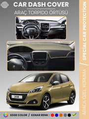 PEUGEOT 208 (2012-2019) Uyumlu Torpido Örtüsü Araca Özel Ön Göğüs Koruma