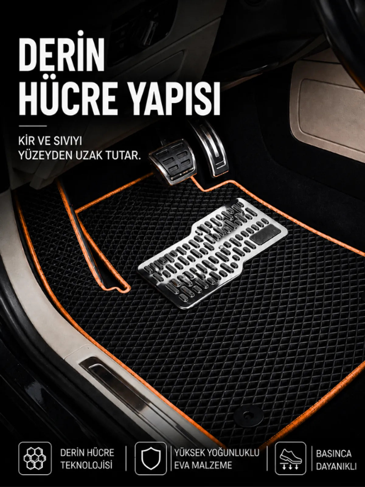 Citroen C-Elysee (2008-2025) Araca Özel EVA Oto Paspas Seti Topukluk Dahil Tam Set