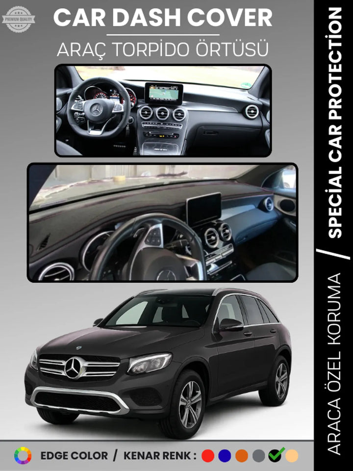 MERCEDES GLC (2015-2020) Uyumlu Torpido Örtüsü Araca Özel Ön Göğüs Koruma