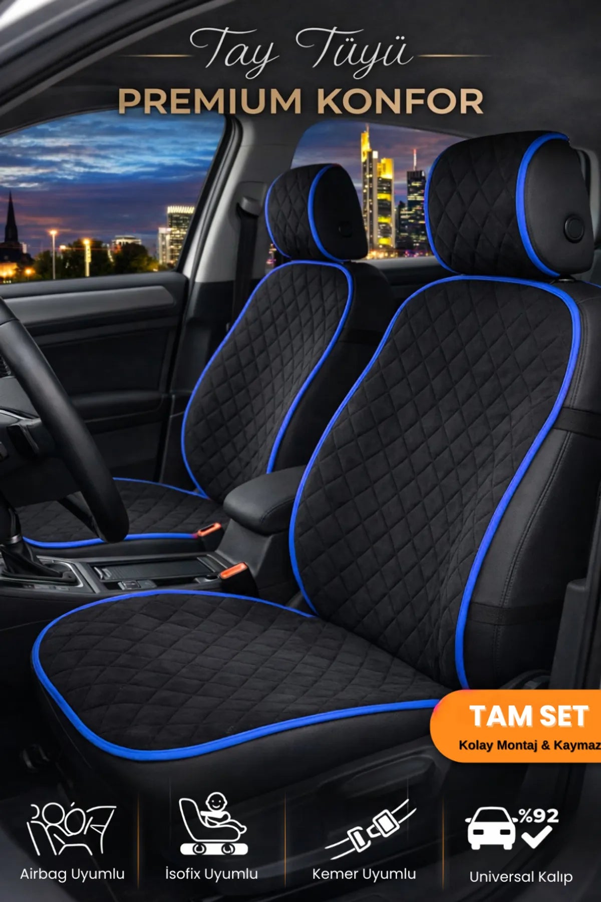 Oto Koltuk Minderi Premium Tay Tüyü Tam Set