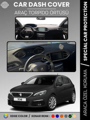 PEUGEOT 308 (2020+) Uyumlu Torpido Örtüsü Araca Özel Ön Göğüs Koruma