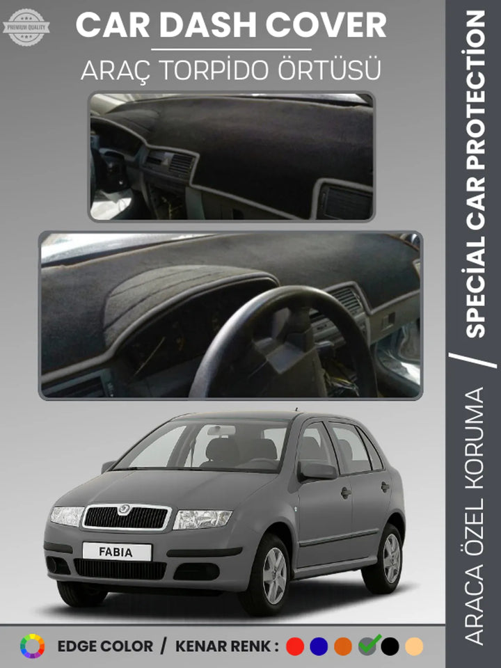 SKODA FABİA (1999-2006) Uyumlu Torpido Örtüsü Araca Özel Ön Göğüs Koruma