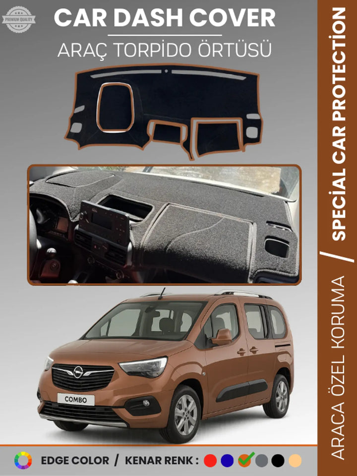 OPEL COMBO E (2018-2025) Uyumlu Torpido Örtüsü Araca Özel Ön Göğüs Koruma