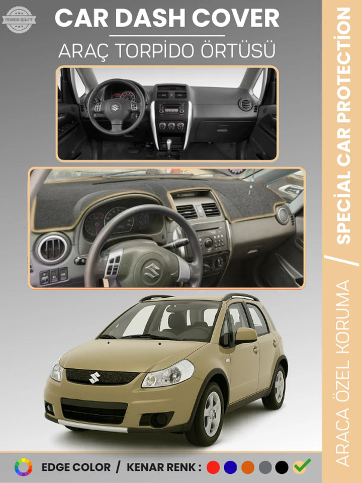 SUZUKI SX4 (2006-2014) Uyumlu Torpido Örtüsü Araca Özel Ön Göğüs Koruma