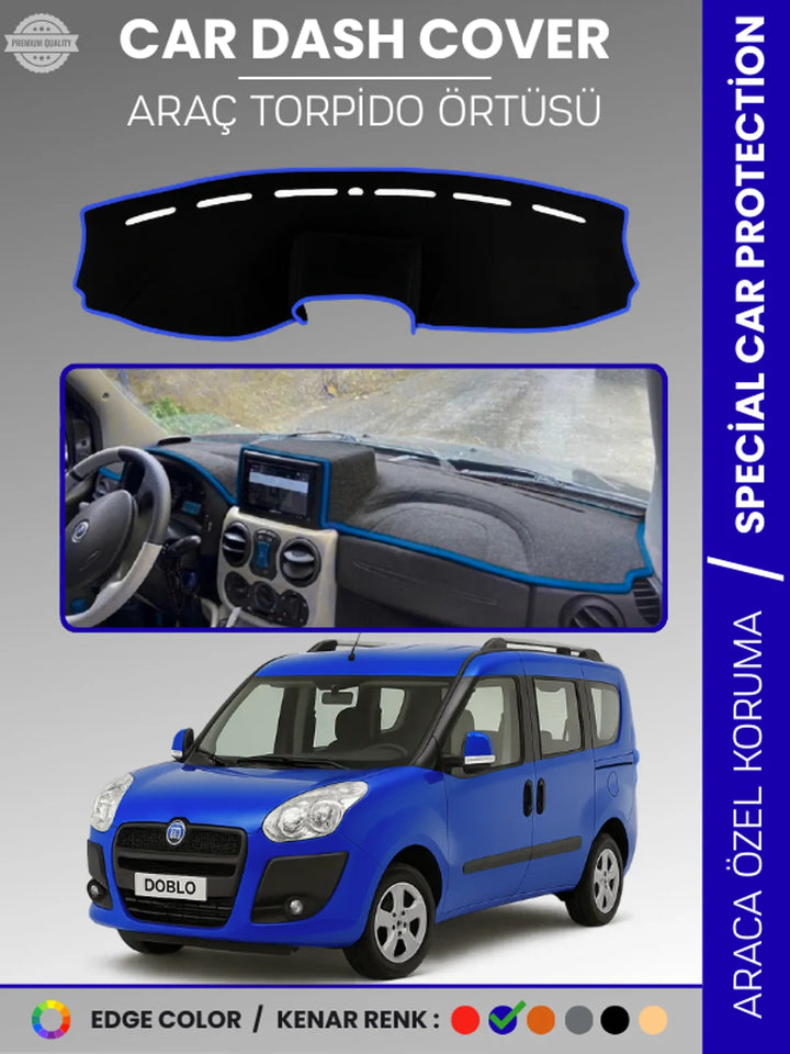 FIAT DOBLO (2008-2013) Uyumlu Torpido Örtüsü Araca Özel Ön Göğüs Koruma