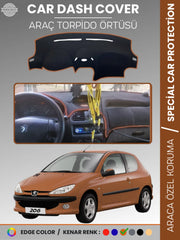 PEUGEOT 206 BÜYÜK EKRAN (1998-2003) Uyumlu Torpido Örtüsü Araca Özel Ön Göğüs Koruma