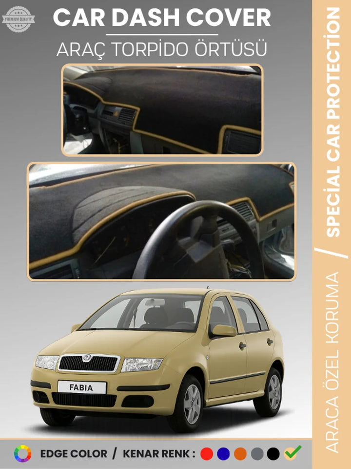 SKODA FABİA (1999-2006) Uyumlu Torpido Örtüsü Araca Özel Ön Göğüs Koruma