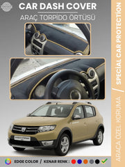 DACIA SANDERO STEPWAY (2010-2015) Uyumlu Torpido Örtüsü Araca Özel Ön Göğüs Koruma