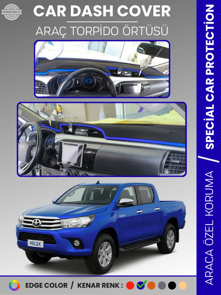 TOYOTA HILUX REVO (2015-2020) Uyumlu Torpido Örtüsü Araca Özel Ön Göğüs Koruma