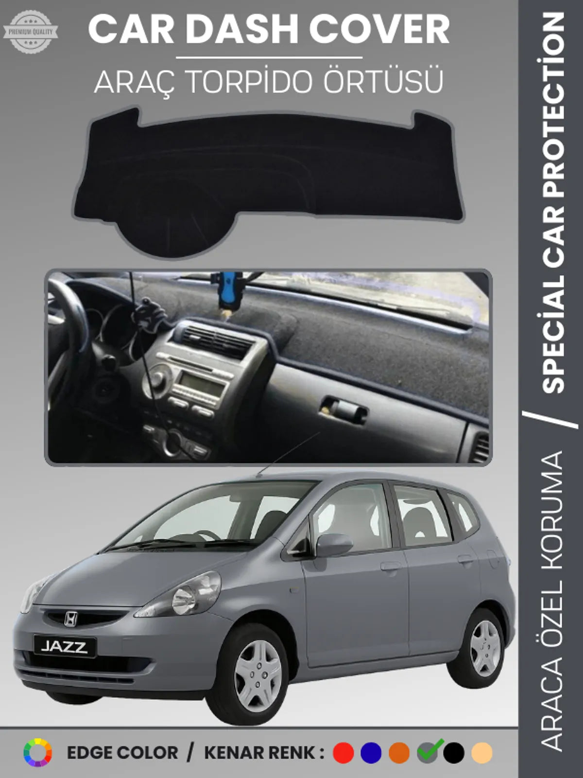 HONDA JAZZ (2002-2007) Uyumlu Torpido Örtüsü Araca Özel Ön Göğüs Koruma