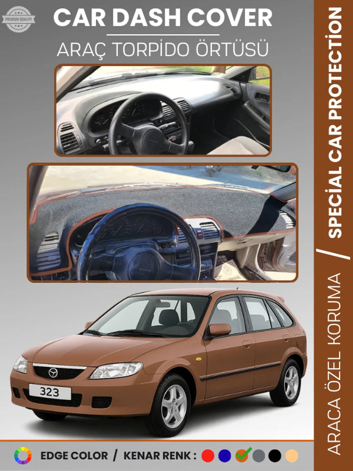 MAZDA 323 BJ HATCHBACK (1998-2003) Uyumlu Torpido Örtüsü Araca Özel Ön Göğüs Koruma