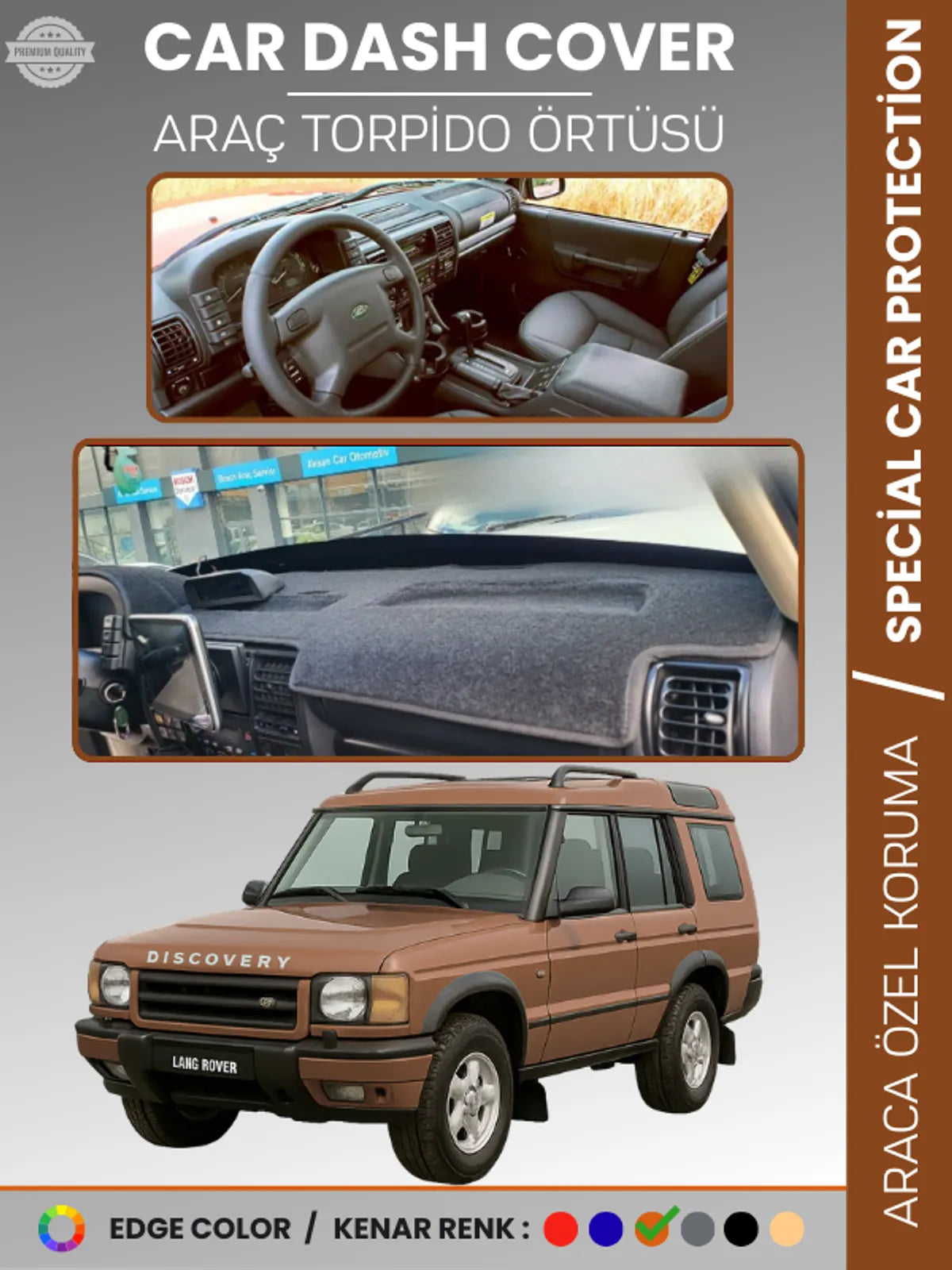 LAND ROVER DISCOVERY 2 L318 (1998-2004) Uyumlu Torpido Örtüsü Araca Özel Ön Göğüs Koruma