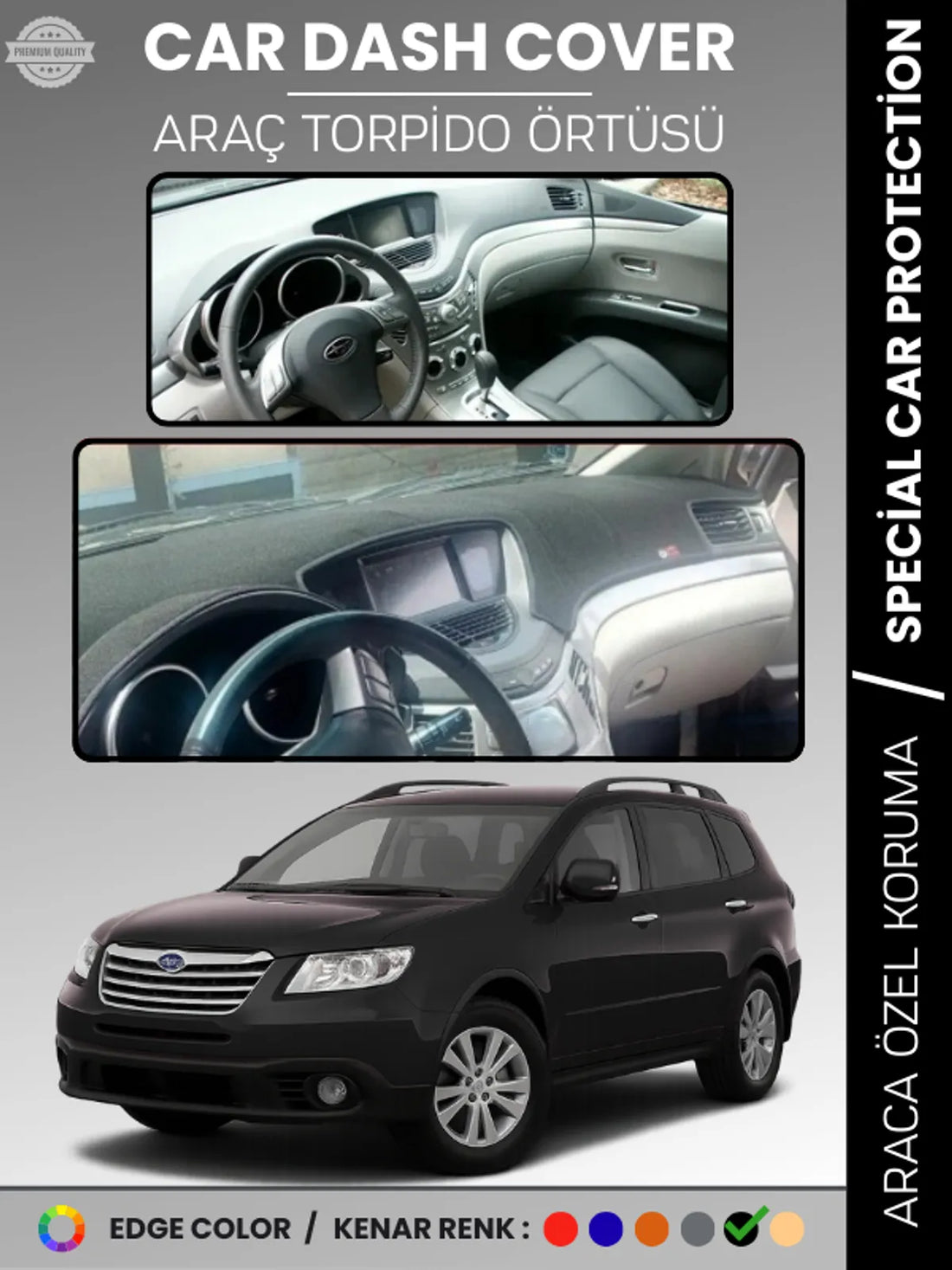 SUBARU B9 TRIBECA (2006-2014) Uyumlu Torpido Örtüsü Araca Özel Ön Göğüs Koruma