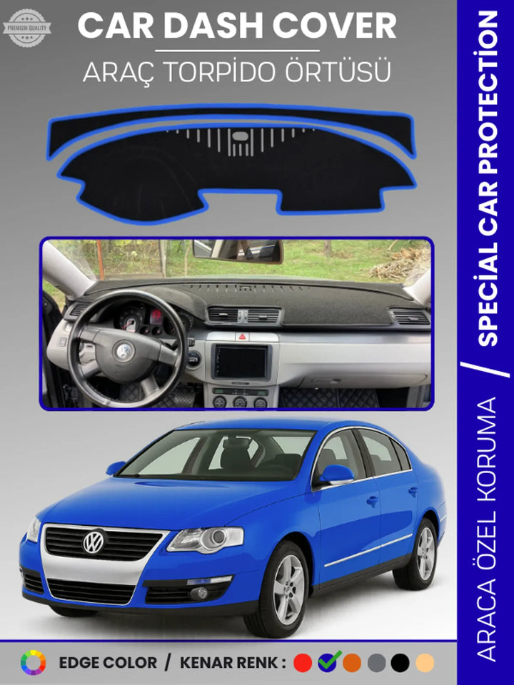 VOLKSWAGEN PASSAT B6 (2005-2010) Uyumlu Torpido Örtüsü Araca Özel Ön Göğüs Koruma