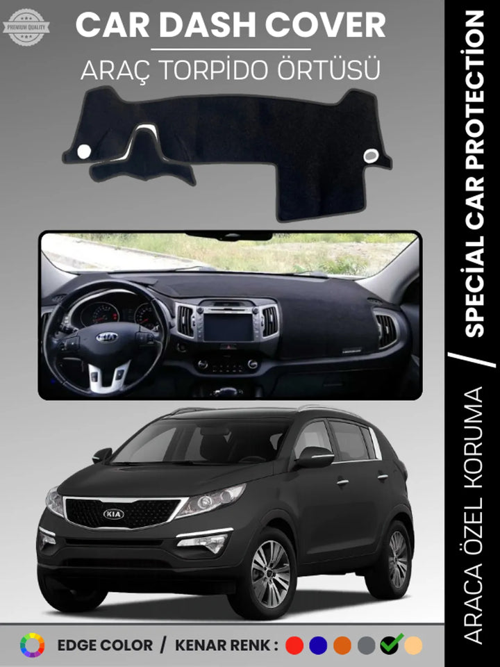 KİA SPORTAGE (2010-2016) Uyumlu Torpido Örtüsü Araca Özel Ön Göğüs Koruma