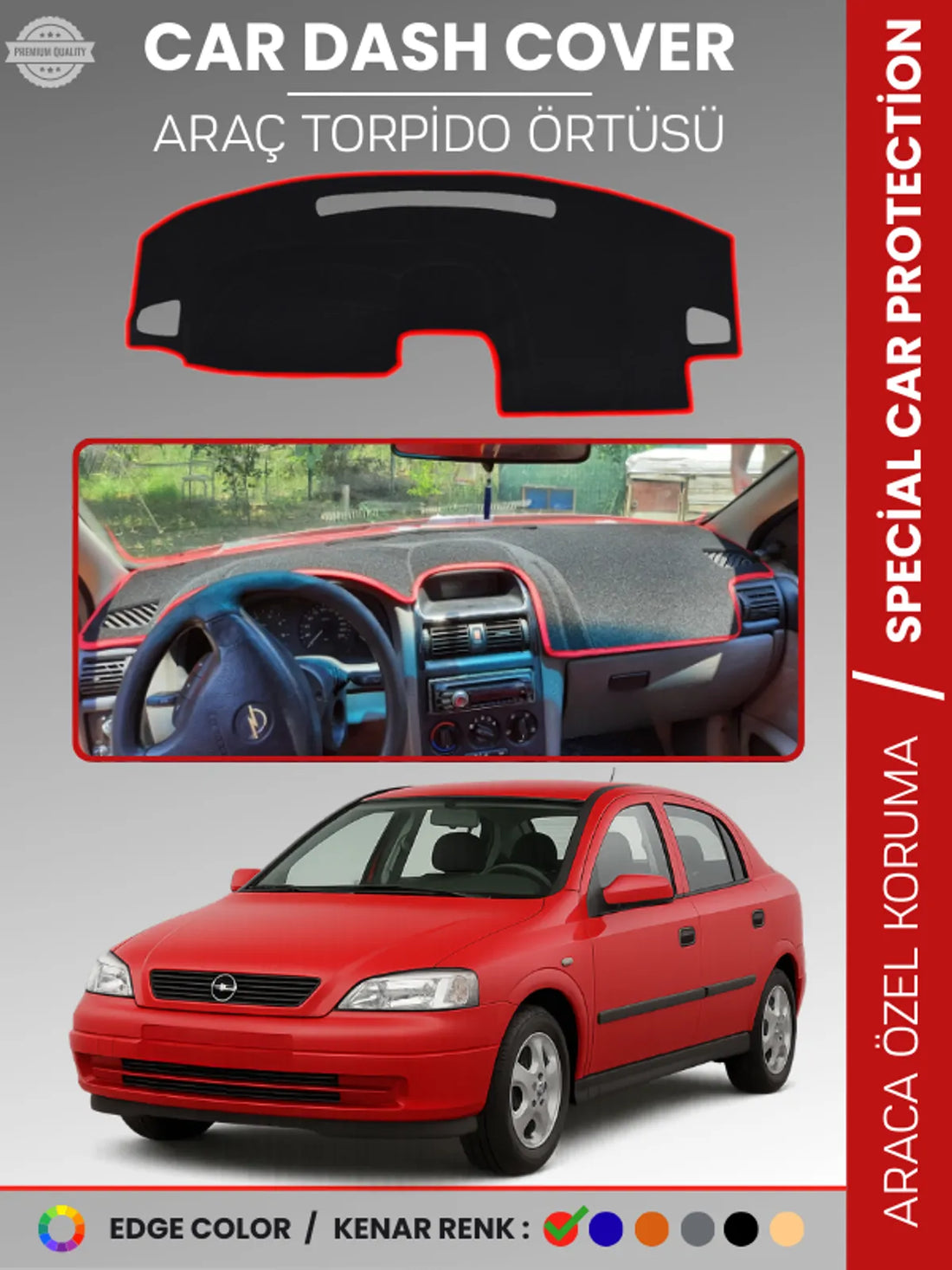 OPEL ASTRA G (1998-2004) Uyumlu Torpido Örtüsü Araca Özel Ön Göğüs Koruma
