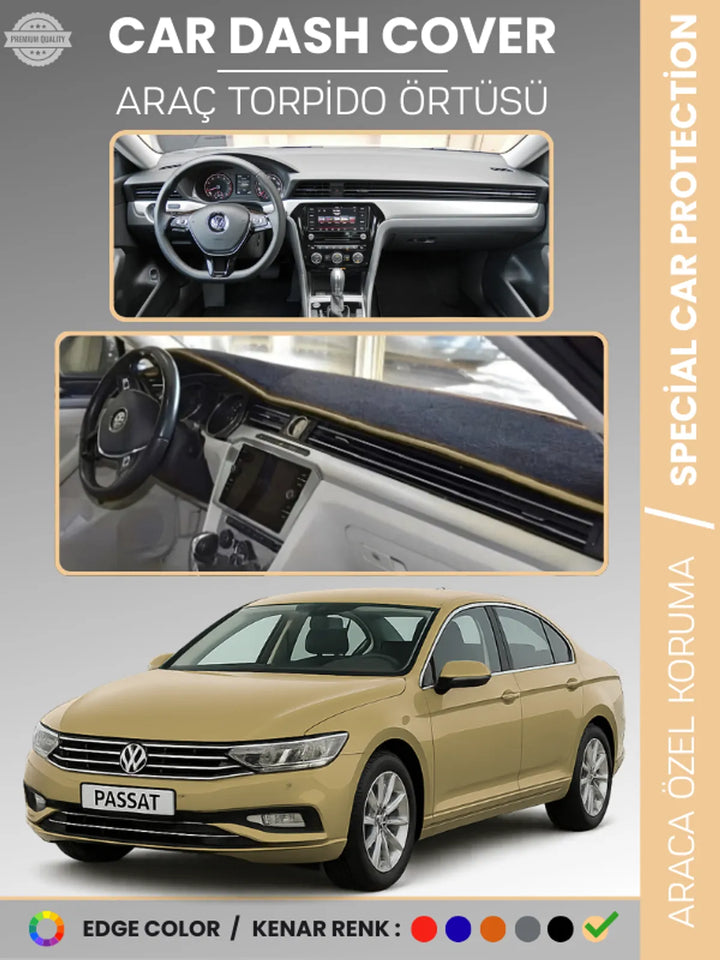 VOLKSWAGEN PASSAT B8 (2015-2020) Uyumlu Torpido Örtüsü Araca Özel Ön Göğüs Koruma