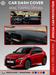 PEUGEOT 208 (2019-2025) Uyumlu Torpido Örtüsü Araca Özel Ön Göğüs Koruma