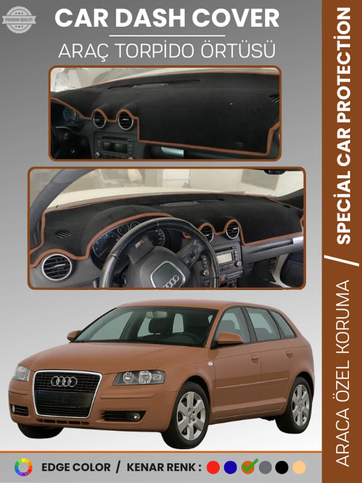 AUDI A3 (2004-2008) Uyumlu Torpido Örtüsü Araca Özel Ön Göğüs Koruma