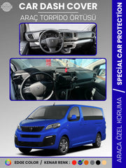 PEUGEOT TRAVELLER (2016-2023) Uyumlu Torpido Örtüsü Araca Özel Ön Göğüs Koruma