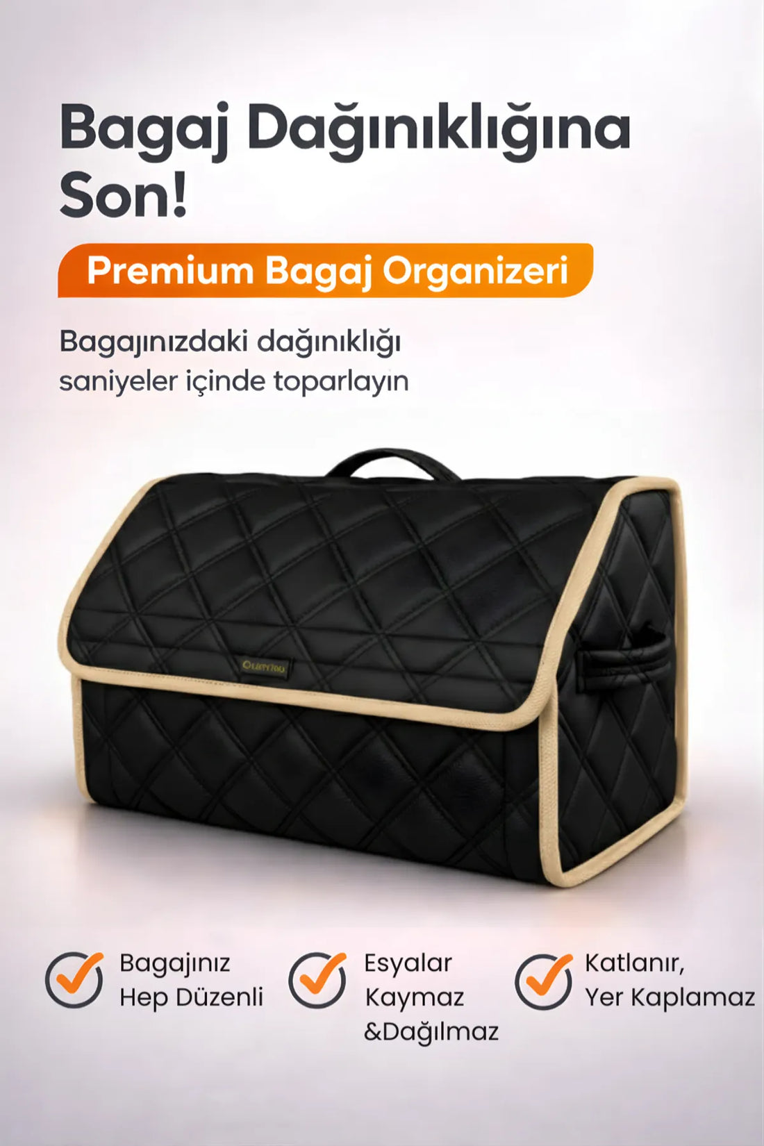 Oto Bagaj Çantası Çift Kat Deri Su Geçirmez Kaymaz Katlanır Araç Düzenleyici