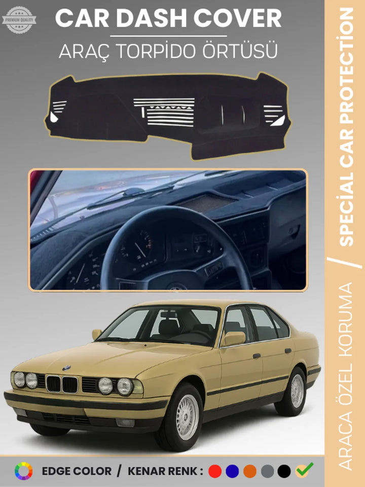 BMW E34 5 SERİSİ AİRBAGSİZ (1988-1996) Uyumlu Torpido Örtüsü Araca Özel Ön Göğüs Koruma