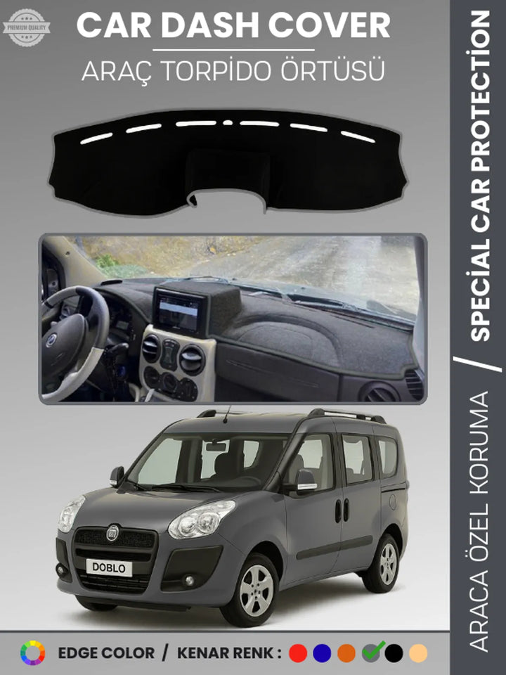 FIAT DOBLO (2008-2013) Uyumlu Torpido Örtüsü Araca Özel Ön Göğüs Koruma