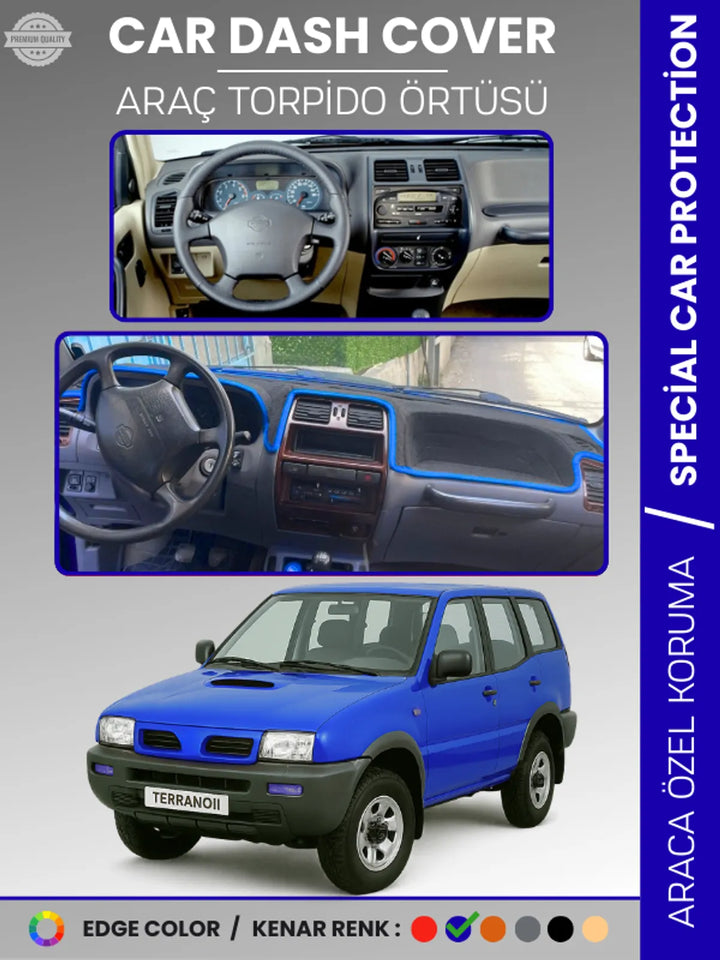NISSAN TERRANO 2 R20 (1993-2006) Uyumlu Torpido Örtüsü Araca Özel Ön Göğüs Koruma