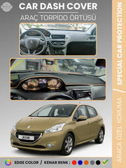 PEUGEOT 208 A9 (2012-2019) Uyumlu Torpido Örtüsü Araca Özel Ön Göğüs Koruma