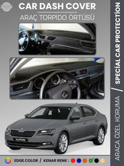 SKODA SUPER B (2015-2020) Uyumlu Torpido Örtüsü Araca Özel Ön Göğüs Koruma