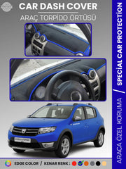 DACIA SANDERO STEPWAY (2010-2015) Uyumlu Torpido Örtüsü Araca Özel Ön Göğüs Koruma