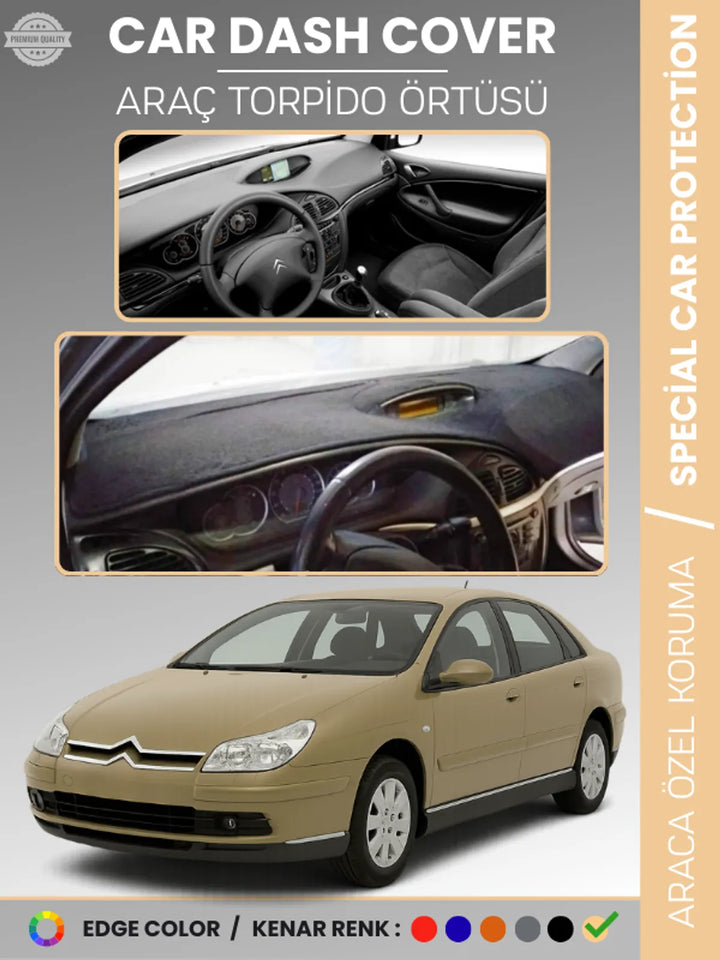 CITROEN C5 (2004-2008) Uyumlu Torpido Örtüsü Araca Özel Ön Göğüs Koruma