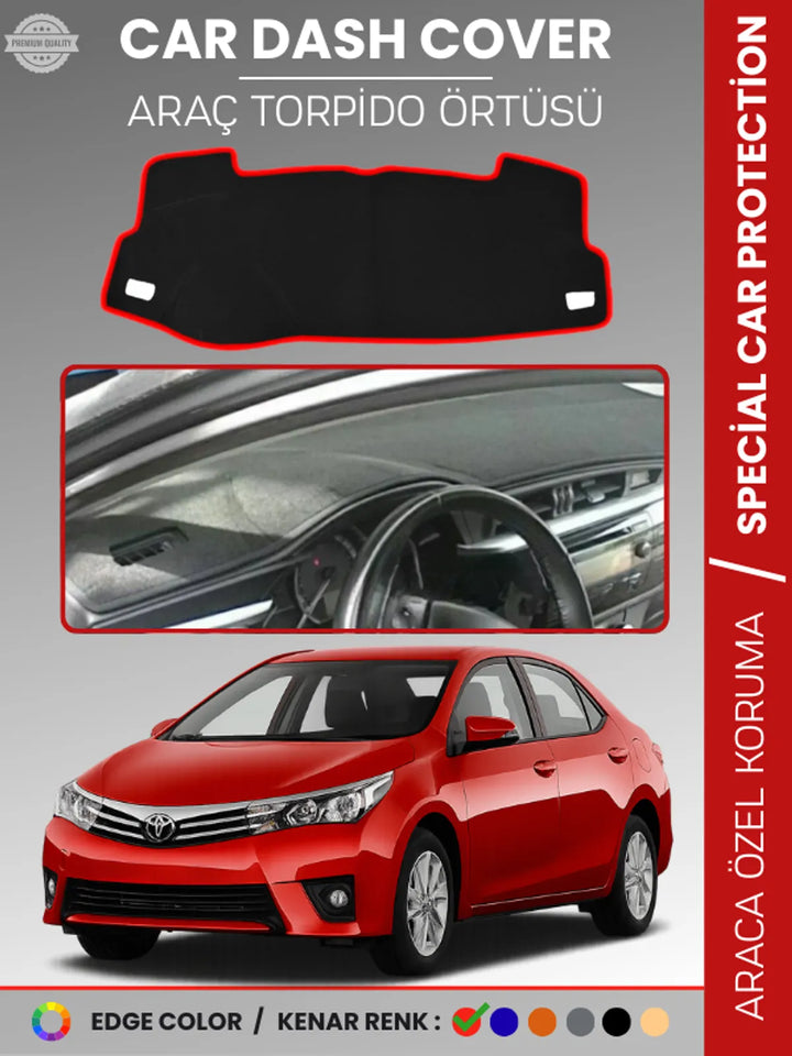 TOYOTA COROLLA E170 (2013-2019) Uyumlu Torpido Örtüsü Araca Özel Ön Göğüs Koruma
