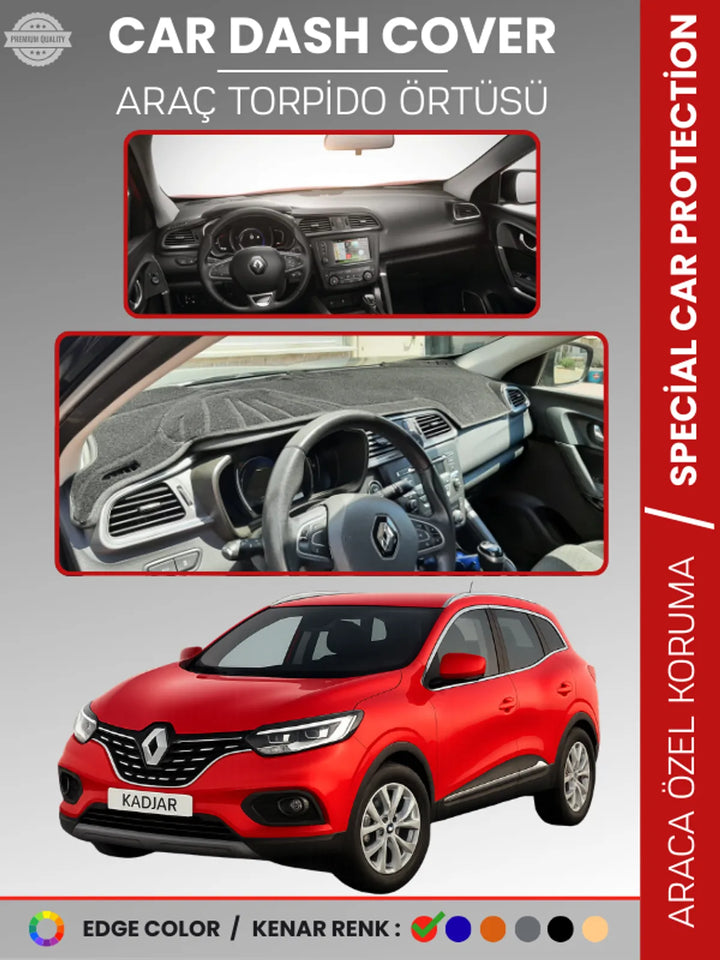 RENAULT KADJAR (2015-2022) Uyumlu Torpido Örtüsü Araca Özel Ön Göğüs Koruma