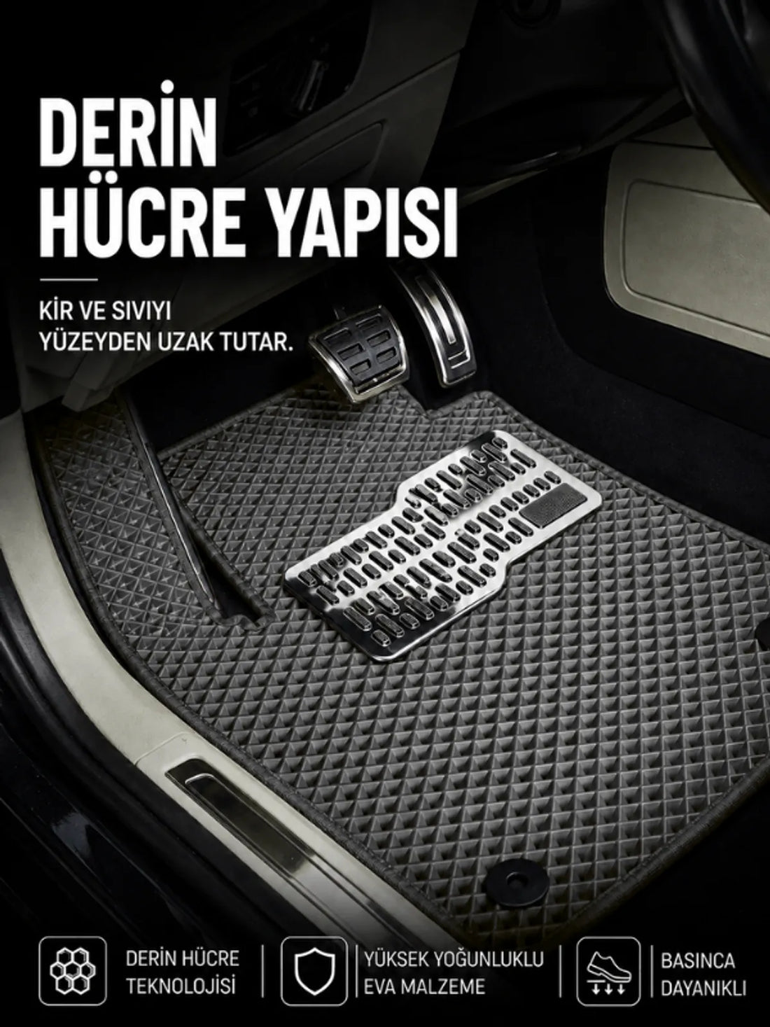 Peugeot 5008-Hybrid (2024-2025) Araca Özel EVA Oto Paspas Seti Topukluk Dahil Tam Set