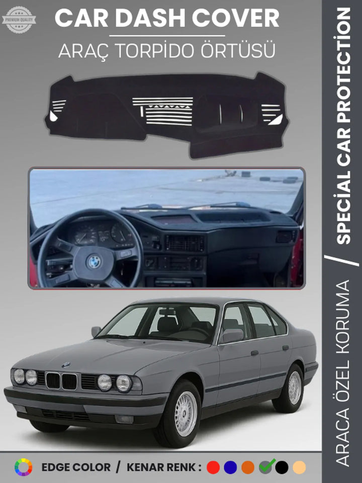 BMW E34 5 SERİSİ (1988-1996) Uyumlu Torpido Örtüsü Araca Özel Ön Göğüs Koruma