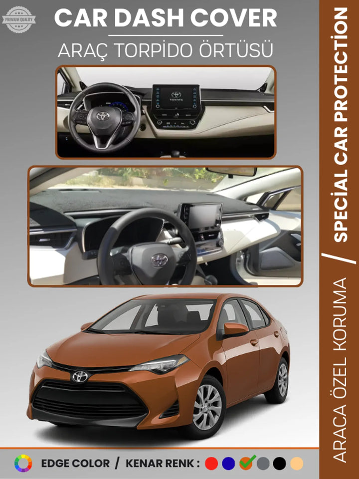 TOYOTA COROLLA (2019+) Uyumlu Torpido Örtüsü Araca Özel Ön Göğüs Koruma
